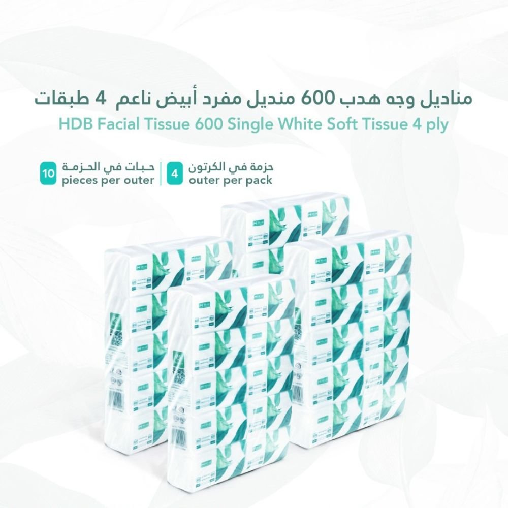 مناديل وجه هدب 600 منديل 40 حبه في الكرتون - الصورة 2