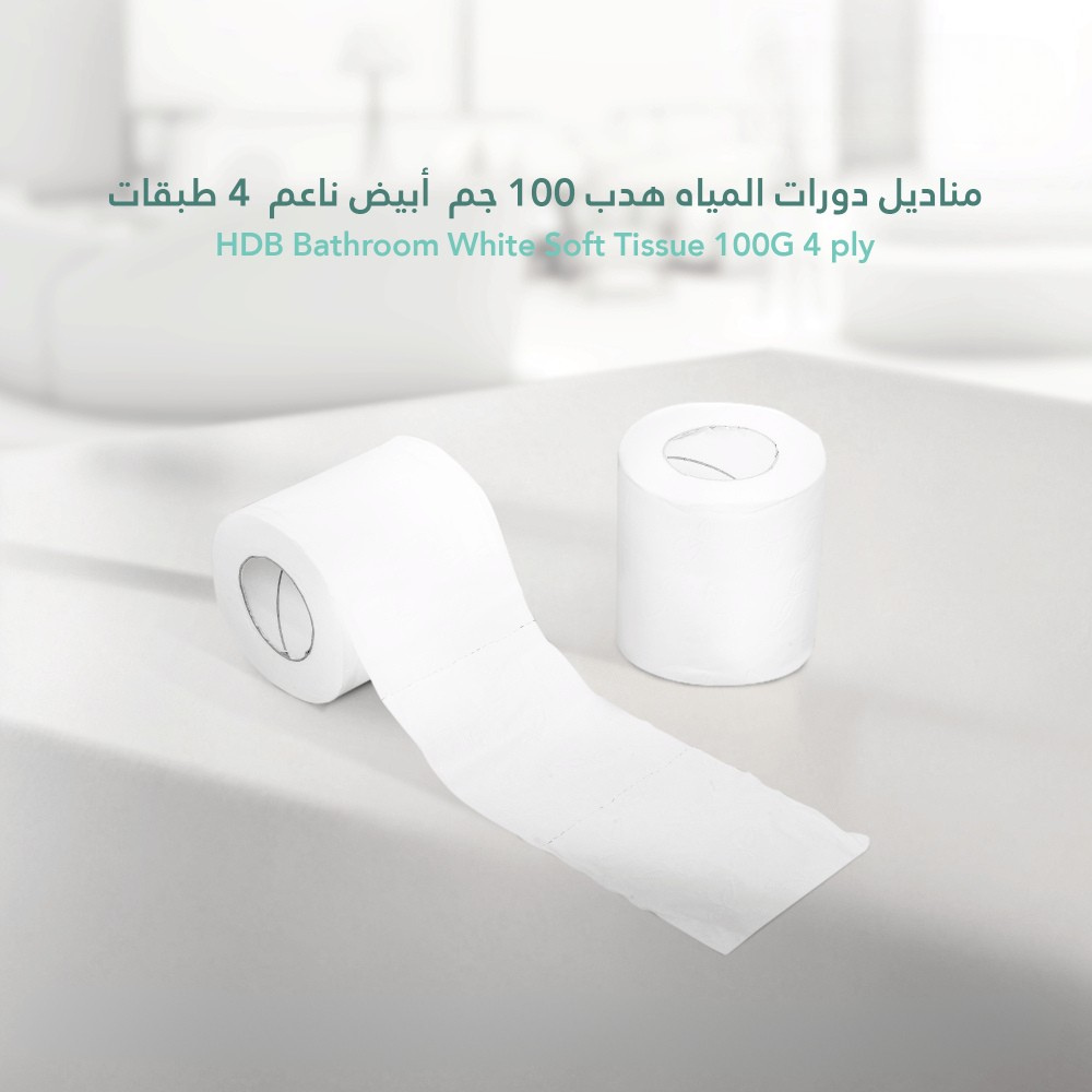 مناديل دورات المياه هدب 100جم 80 حبه في الكرتون